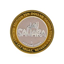 .999 Silver Sahara Las Vegas, Nevada $10 Casino Gaming Token Limited Edition