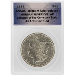 1887 $1 Morgan Silver Dollar ANACS BU