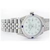 Image 2 : Mens Rolex Stainless Steel Diamond and Sapphire Datejust Wristwatch