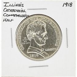 1918 Illinois Centennial Commemorative Half Dollar Coin