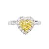 Image 2 : 18KT White Gold 2.21ctw Fancy Yellow Diamond Ring