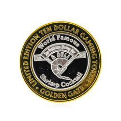 .999 Silver Golden Gate Las Vegas, Nevada $10 Casino Gaming Token Limited Editio