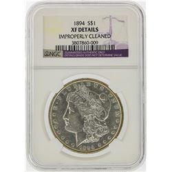 1894 $1 Morgan Silver Dollar Coin NGC Graded XF Details