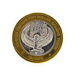 .999 Silver The Luxor Las Vegas, Nevada $10 Casino Gaming Token Limited Edition