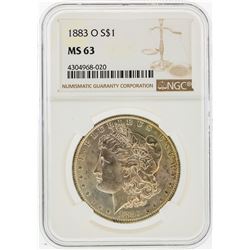 1883-O $1 Morgan Silver Dollar NGC Graded MS63