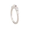 Image 3 : 14KT White Gold 0.35ctw Round and Baguette Cut Diamond Ring