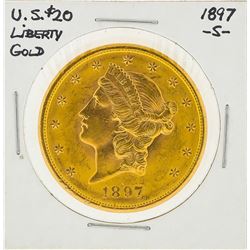 1897-S $20 Liberty Head Double Eagle Gold Coin