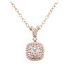 Image 2 : 14KT Rose Gold 0.74ctw Diamond Pendant With Chain