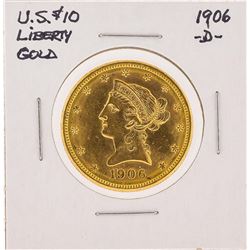 1906-D $10 Liberty Head Eagle Gold Coin