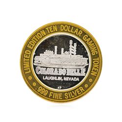 .999 Silver Colorado Belle Laughling, Nevada $10 Casino Gaming Token Limited Edi