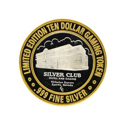 Silver Club $10 Casino Gaming Token .999 Silver Limited Edition