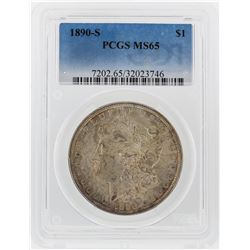 1890-S $1 Morgan Silver Dollar Coin PCGS Graded MS65