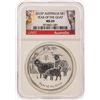 Image 1 : 2015P $1 Australia Year of the Goat Silver Coin NGC MS69