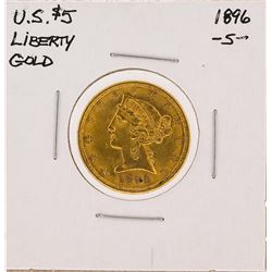 1896-S $5 Liberty Head Half Eagle Gold Coin