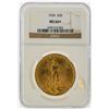 Image 1 : 1924 $20 St. Gaudens Double Eagle Gold Coin NGC MS66+