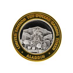 .999 Silver Aladin Las Vegas, Nevada $10 Casino Gaming Token Limited Edition