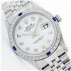Image 1 : Mens Rolex Stainless Steel Diamond and Sapphire Datejust Wristwatch