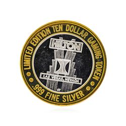 .999 Silver Hilton Las Vegas, Nevada $10 Casino Gaming Token Limited Edition