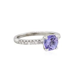 14KT White Gold 1.30ct Tanzanite and Diamond Ring