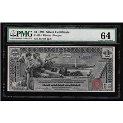 1896 $1 Silver Certificate Educational Note PMG Graded CU64