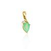 Image 1 : 10KT Yellow Gold 0.35ct Emerald and Diamond Pendant