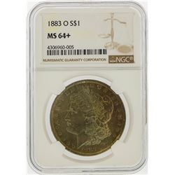 1883-O $1 Morgan Silver Dollar NGC Graded MS64+ w/ Nice Toning
