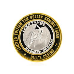 .999 Silver Bill's Casino Lake Tahoe, Nevada $10 Casino Gaming Token Limited Edi