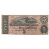 Image 1 : 1864 $5 The Confederate States of America Note