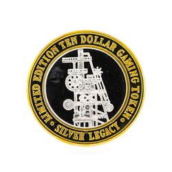 .999 Silver Silver Legacy Reno, Nevada $10 Casino Gaming Token Limited Edition