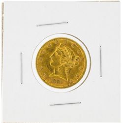 1880 $5 Liberty Head Half Eagle Gold Coin AU