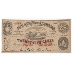1863 Twenty-Five Cents Confederate States Note