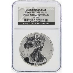 2006-P $1 American Silver Eagle Coin Reverse Proof NGC Graded PF69