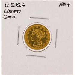 1854 $2 1/2 Liberty Head Quarter Eagle Gold Coin