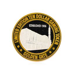 .999 Silver Golden Gate Las Vegas, Nevada $10 Casino Gaming Token Limited Editio