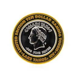 .999 Silver Caesars Palace Lake Tahoe, Nevada $10 Casino Gaming Token Limited Ed