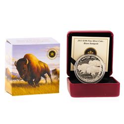 2013 $100 Bison Stampede Fine Silver Coin