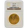 Image 1 : 1924 $20 St. Gaudens Double Eagle Gold Coin NGC MS65+