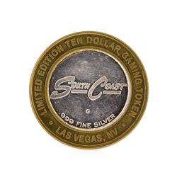 .999 Silver South Coast Casino Las Vegas, NV $10 Casino Gaming Token Limited Edi