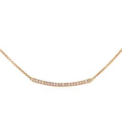 14KT Rose Gold 0.84ctw Diamond Bar Necklace