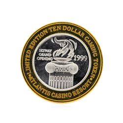 .999 Silver Atlantis Casino Resort Reno, NV $10 Casino Gaming Token Limited Edit