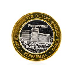 .999 Silver Peppermill Hotel Casino Reno, NV $10 Casino Gaming Token Limited Edi