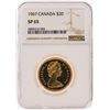 Image 1 : 1967 $20 Canada Gold Proof Commemorative NGC Graded SP65