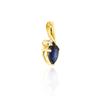 Image 2 : 10KT Yellow Gold 0.35ct Sapphire and Diamond Pendant