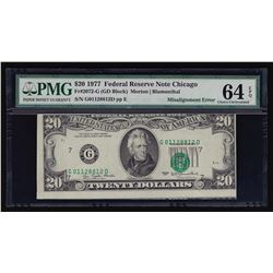 1977 $20 Federal Reserve Note Misalignment ERROR PMG CU64 EPQ