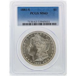 1881-S $1 Morgan Silver Dollar PCGS Graded MS63
