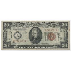 1934A $20 Federal Reserve Emergency Hawaii Note