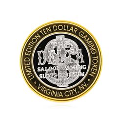 .999 Silver Delta Saloon Virginia City, NV $10 Casino Gaming Token Limited Editi