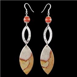 Natural Stone Diamond Polished Hand Made Earrings