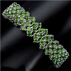 NATURAL GREEN CHROME DIOPSIDE BRACELET