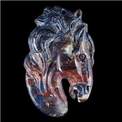Natural Rare Pietersite Hand Carved Horse Pendant